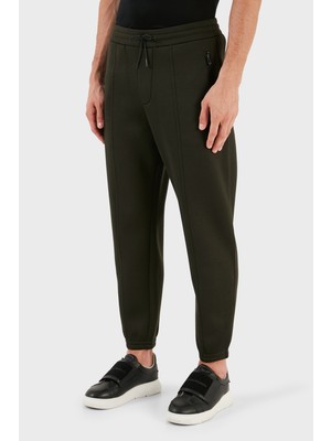 Emporio Armani Beli ve Paçası Lastikli Polar Dokulu Regular Fit Jogger Spor Erkek Pantolon 6R1PQ0 1jnwz 0583