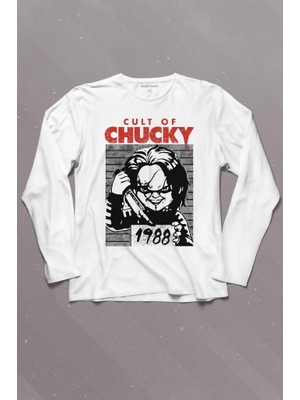 Kendim Seçtim Cult Of Chucky 1988 Korku Film Çaki Uzun Kollu Tişört