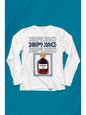 Kendim Seçtim Dripy Juice Espirili Streepwear Uzun Kollu Tişört