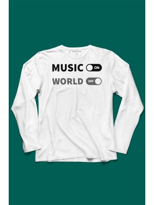 Kendim Seçtim Musicon World Off Müzik Dünya Uzun Kollu Tişört