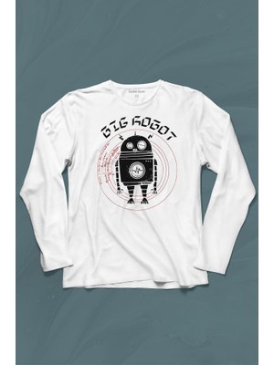 Kendim Seçtim Big Robot 2 Comics Çizgi Film Minimal Dizi Uzun Kollu Tişört