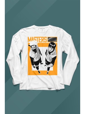 Kendim Seçtim Naruto Kakashi Masters Anime Dizi Ustalar Japonca Uzun Kollu Tişört