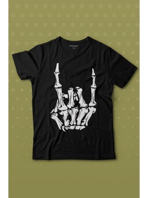 Kendim Seçtim Rock And Roll Music Sert Müzik Baskılı Tişört Çocuk T-Shirt