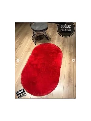 Doğuş Peluş Halı Doğuş Peluş Oval Post Halı Tavşan Kırmızı