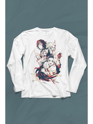 Kendim Seçtim Demon Slayer Anime Dizi Japanese Japonca Kimetsu No Yaibe Uzun Kollu Tişört
