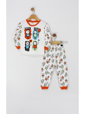 TRENDİMİZBİR Stick Boys Baskılı Pijama Takımı