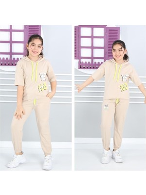 Trendimizbir Yes/no Baskılı Oversıze Kız Takım