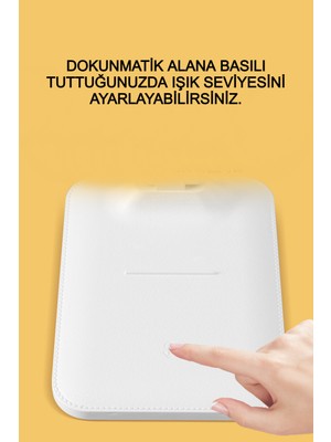 Ecuy Katlanabilir Şarjlı Dokunmatik Ders Çalışma Okuma Masa Lambası  Akrobatik Telefon Stand  3 Renk Işık