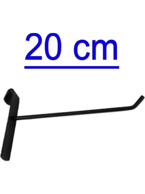 Gri Dekor 10 Adet 20 cm Siyah Tel Pano Kancası, Aksesuar Kancası, Bijuteri Mağaza Kancası, Askı Kanca