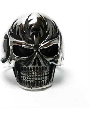 Vogutima Vog Gotik Maskeli Kurukafa 925 Ayar Erkek Gümüş Yüzük