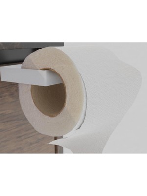 Risingmaber Metal Beyaz Yapışkanlı Tuvalet Kağıtlık, Yapışkanlı Wc Kağıtlık, Tuvalet Kağıdı Askısı 3m Yapışkanlı Tasarım