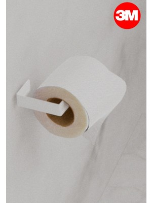 Risingmaber Metal Beyaz Yapışkanlı Tuvalet Kağıtlık, Yapışkanlı Wc Kağıtlık, Tuvalet Kağıdı Askısı 3m Yapışkanlı Tasarım