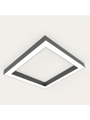 TekwaT Kare Lineer Armatür 100*100 (Cri>95) 3000 Kelvin Siyah Kasa 100*100