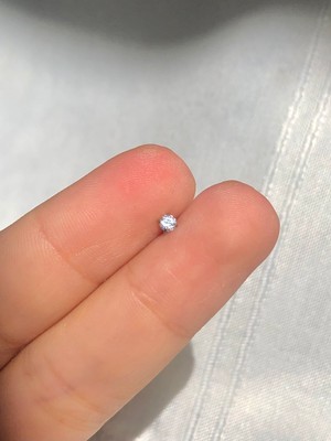 2D2B Nature Cerrahi Çelik Tek Taş Gümüş Renk 0,5cm Bar Piercing