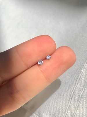 2D2B Nature Cerrahi Çelik Tek Taş Gümüş Renk 0,5cm Bar Piercing