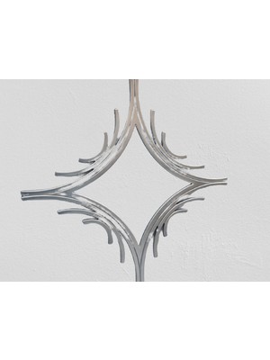 Bengi Ticaret Ayna Cnc Model Mdf Kesim Modern Tarz Estetik Çizgi Parlak Gümüş Gri Renk.el Yapım