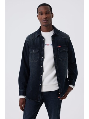 Lee Cooper Rıvendell 1 Erkek Jean Gömlek Denım