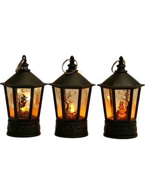 TopOne LED Jack-O'-Lantern Pumpkin Lantern Dekorasyon Cadılar Bayramı Partisi 3pcs (Yurt Dışından)