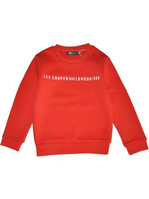 Lee Cooper Steward Erkek Çocuk Sweatshırt Kırmızı