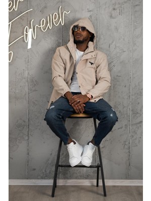 Akçaylar Regular Fit Kapşonlu Fermuar Kapamalı Astarlı Erkek Baharlık Mont