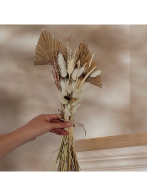Hidden Botanics Ev Dekorasyon Kurutulmuş Çiçekler Palmiye Yaprakları