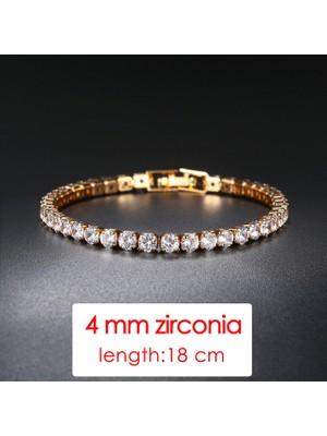 Masoffy H074-18CM Zhouyang Tenis Bilezik Kadınlar Için Lüks Renkli Isteğe Bağlı 2.5mm Cz Kristal Gül Altın Renk Hediye Moda Takı KC128 (Yurt Dışından)