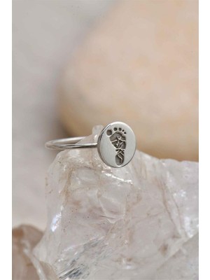 Minamis Silver Bebek Ayağı 925 Ayar Gümüş Yüzük Anne Yüzüğü