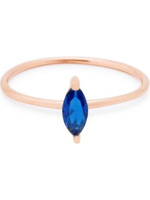 Minamis Silver Oval Kesim Taşlı Minimal 925 Ayar Gümüş Yüzük