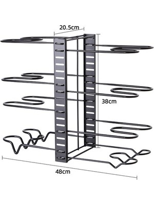 H9 Çıkarılabilir Katlanır Çok Katmanlı Dikey Tencere Kapağı Rafı Mutfak Depolama Rafı (Yurt Dışından)