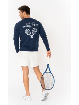 Coredra Racquet Club Regular Sweatshirt Erkek - Lacivert