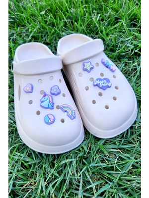 Bear & Pear 8'li Unicorn Terlik Süsü Crocs Terlik Jibbitz