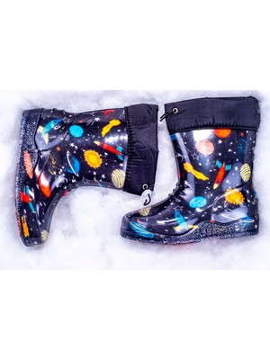 Zenege Çocuk Çizme Kürklü Yağmur ve Kar Botu