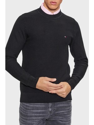 Tommy Hilfiger Organik Pamuklu Regular Fit Bisiklet Yaka Erkek Kazak MW0MW33131 Bds