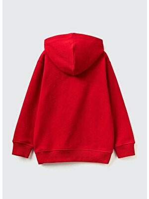 Benetton Koyu Kırmızı Erkek Çocuk Sweatshirt 3J68C202M