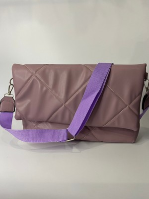 Pink Clutch Çanta Gülkurusu Lila Askılı 35X20