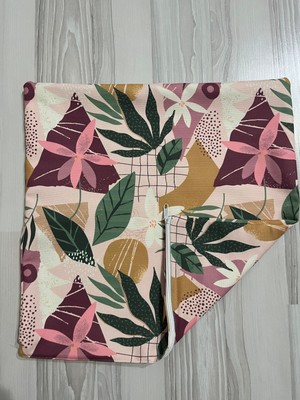 Mudita Home Çiçekli Boho Geometrik Kırlent Kılıfı, Pastel Kırlent Kılıfı, Bohem Kırlent Kılıfı