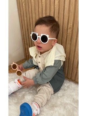 Orca Kids Fashion 1-5 Yaş Arası Içi Astarlı Kapüşonlu Su Yeşili Yağmurluk