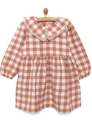 Hello Baby Basic Yaka Detaylı Pötikareli Elbise Kız Bebek
