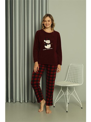 Akbeniz Welsoft Kadın Polar Sevgili Kombini Pijama Takımı 50120