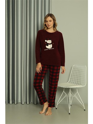 Akbeniz Welsoft Kadın Polar Sevgili Kombini Pijama Takımı 50120