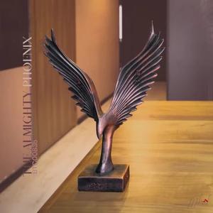 Anka Kuşu heykeli figür obje, biblo masa dekorasyon salon ofis aksesuarları-Mükemel orijinal tasarım