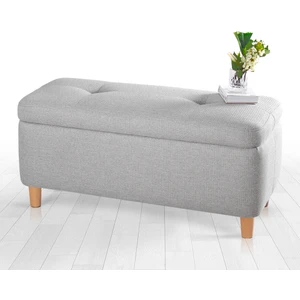 Lorence Home Rocio Sandıklı Bench Puf Açık Gri