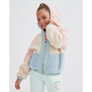 G Outdoor Fleece Full Zip Sherpa Kız Çocuk Pembe Ceket SK232176-590