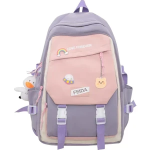 Love Home Okul Çantası Kadın Orta Okul Öğrencisi Sırt Çantası Ortaokul Öğrencisi Büyük Kapasiteli Sırt Çantası 4-6 Sınıf Okul Çantası Ortaokul Kız (Yurt Dışından)
