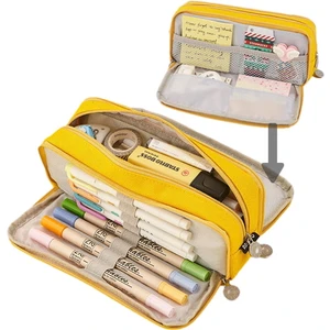 Çift Pencereli Üç Katmanlı Büyük Kapasiteli Kalem Kutusu (Yurt Dışından)