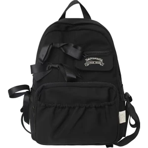 Love Home Okul Çantası Sevimli Kız Yay Sırt Çantası Moda Basit Ortaokul Öğrencisi Okul Çantası Sırt Çantası Kadın (Yurt Dışından)