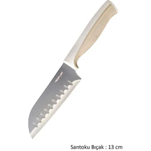 Fika Bej Microban Santoku Bıçak 13 cm