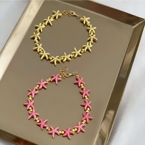 Pembe & Ekru Renk Ikili Kadın Bileklik & Halhal