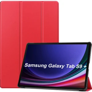Shin-Wo Samsung Galaxy Tab S9 Plus Folio Kılıf Çok Açılı Standlı Ince Hafif Koruyucu Kapak (Yurt Dışından)