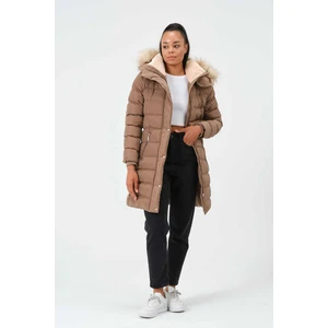 Veronika Çift Cep Detay Araboy Mont - Koyu Bej